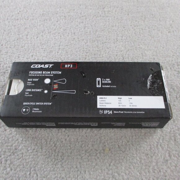 Coast HP3 Flashlight Penlight 105 Lumens Focusing Beam System 62m Storm Proof - Picture 2 of 5